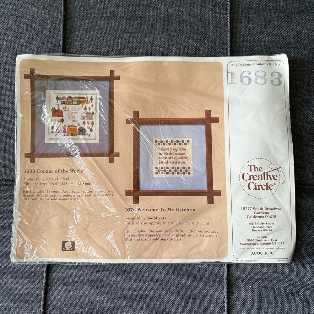Corner of the World Vintage Counted Cross Stitch Kit The Creative Circle - 1987